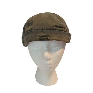 Sterkowski Dockers Leon Docker Cap Brimless Green Cotton Fisher Size 65 FADED